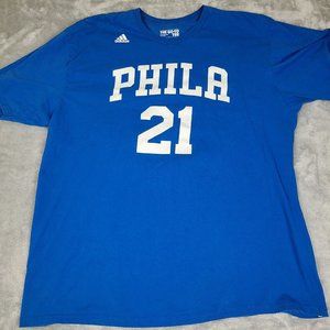 Joel Embiid Adidas Philadelphia 76ers Sixers #21 Jersey Style Shirt Sixers‎ 2XL